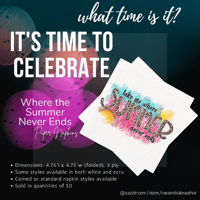 Where the Summer Never Ends Paper Napkin (Creator Uploaded)