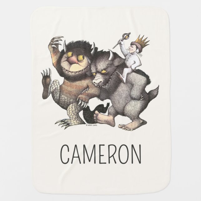 Where the Wild Things | Add Your Name Baby Blanket (Front)