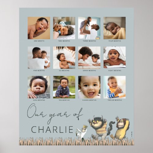 Where the Wild Things Are _ 12 Month Photo Collage Poster