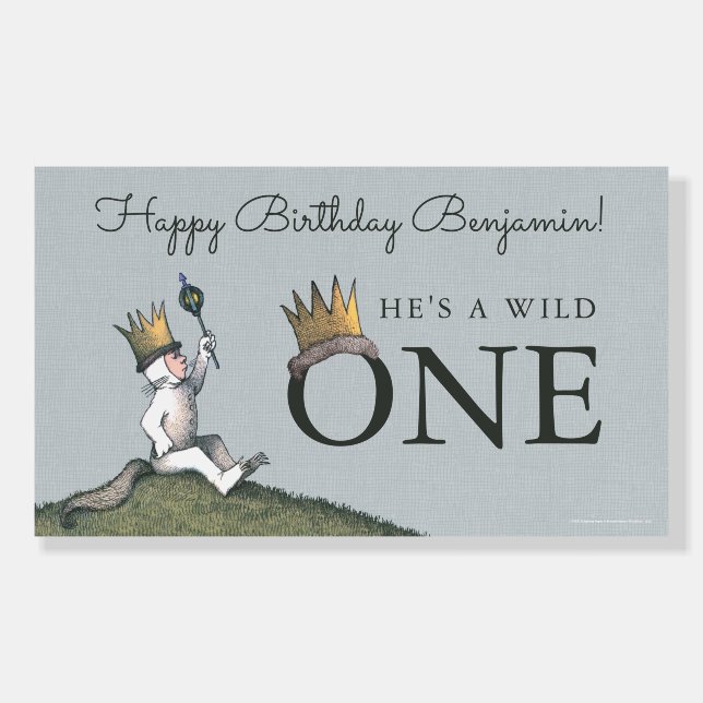 Where the Wild Things Are 1st Birthday Foam Board (Front)