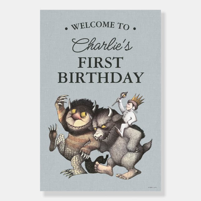 Where the Wild Things Are 1st Birthday Foam Board (Front)