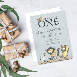 Where the Wild Things Are 1st Birthday Invitation