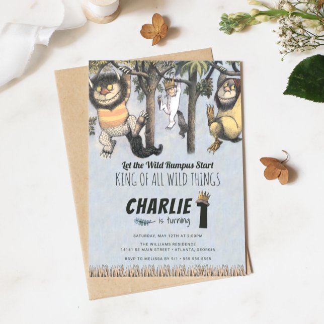 Where the Wild Things Are 1st Birthday Invitation (Creator Uploaded)