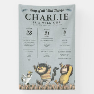 Where the Wild Things Are - 1st Birthday Milestone Banner