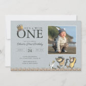 Where the Wild Things Are 1st Birthday - Photo Invitation (Front)