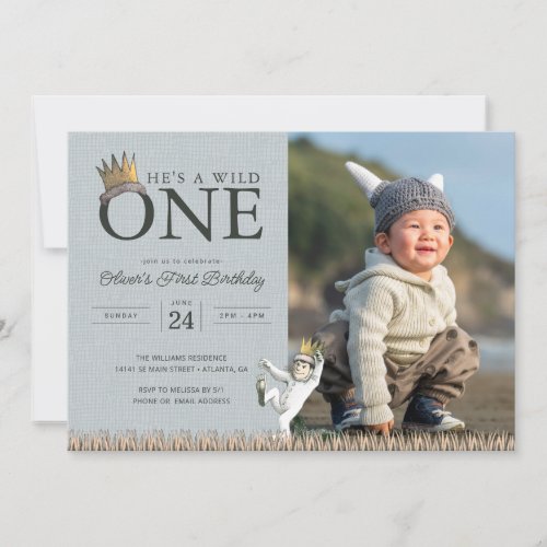 Where the Wild Things Are 1st Birthday _ Photo Invitation