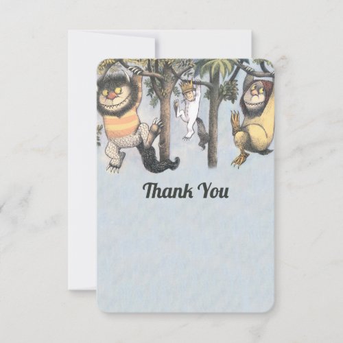 Where the Wild Things Are 1st Birthday Thank You Invitation