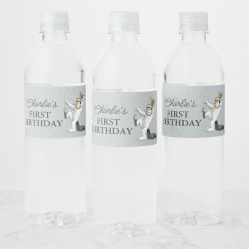 Where the Wild Things Are 1st Birthday Water Bottle Label