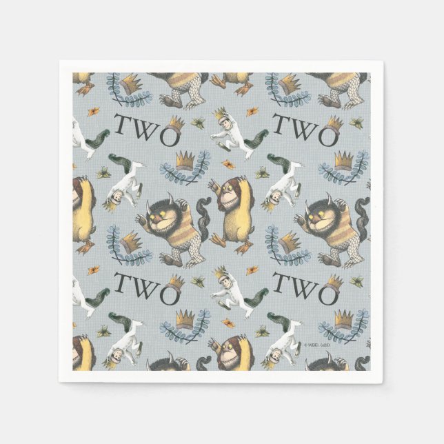 Where the Wild Things Are 2nd Birthday Napkins (Front)