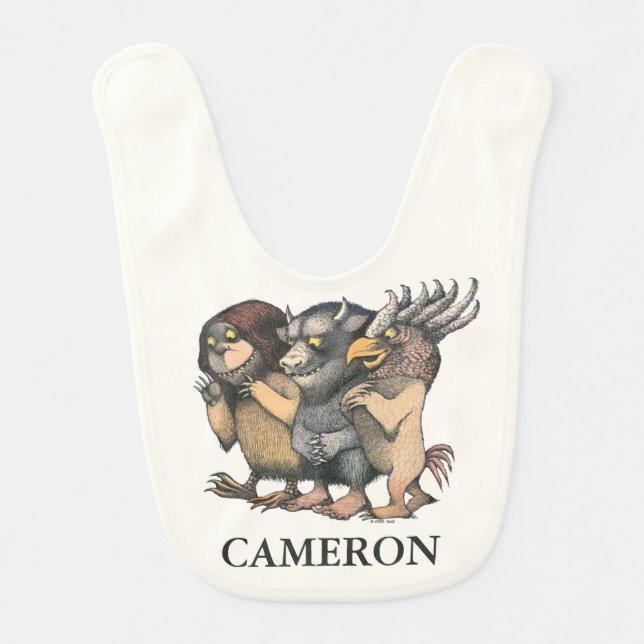Where the Wild Things Are | Add Your Name Baby Bib (Front)