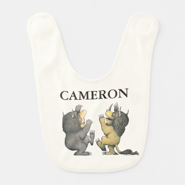 Where the Wild Things Are | Add Your Name Baby Bib (Front)