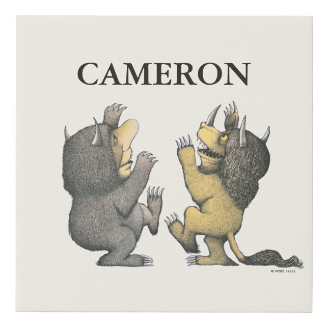Where the Wild Things Are | Add Your Name Faux Canvas Print (Front)