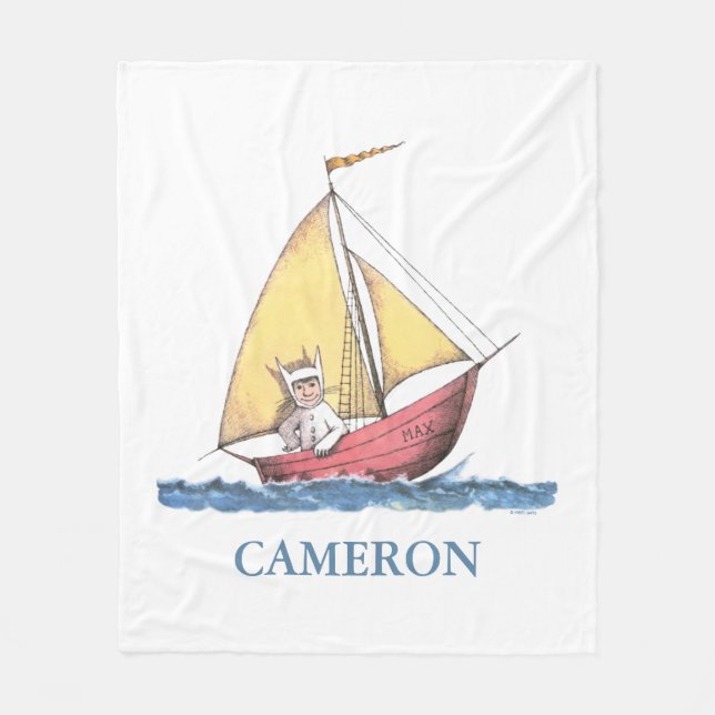 Where the Wild Things Are | Add Your Name Fleece Blanket (Front)