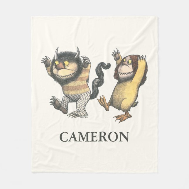 Where the Wild Things Are | Add Your Name Fleece Blanket (Front)