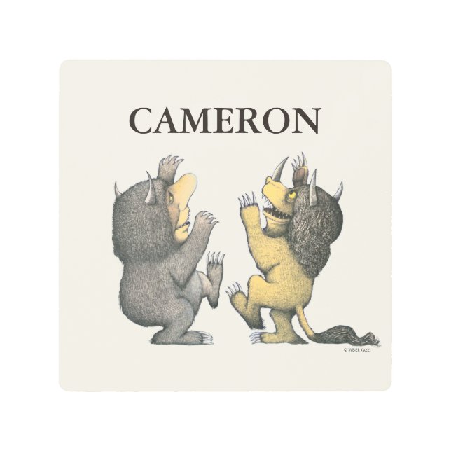 Where the Wild Things Are | Add Your Name Metal Print (Front)
