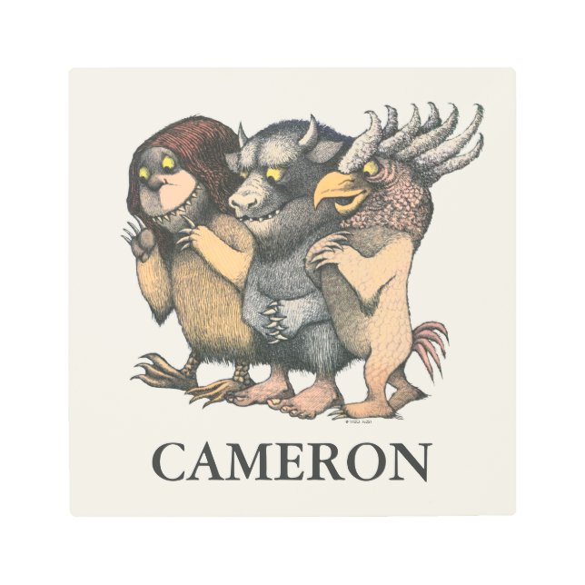 Where the Wild Things Are | Add Your Name Metal Print (Front)