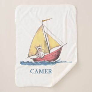 Where the Wild Things Are Add Your Name Sherpa Blanket