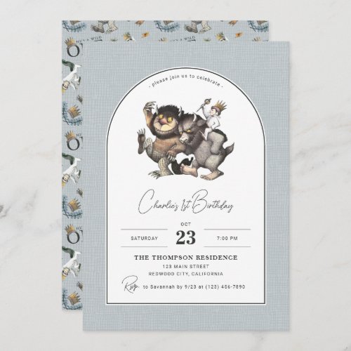 Where the Wild Things Are  Arch Birthday Invitation