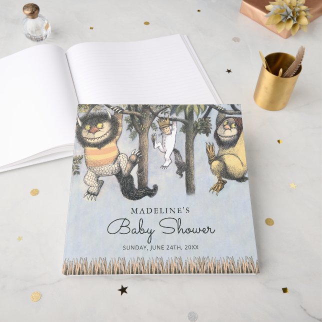 Where the Wild Things Are Baby Shower Guest Book (Front Open)