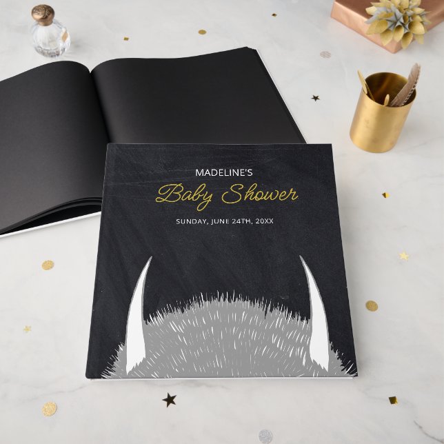 Where the Wild Things Are Baby Shower Guest Book (Front Open)