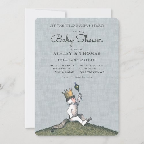 Where the Wild Things Are Baby Shower Invitation