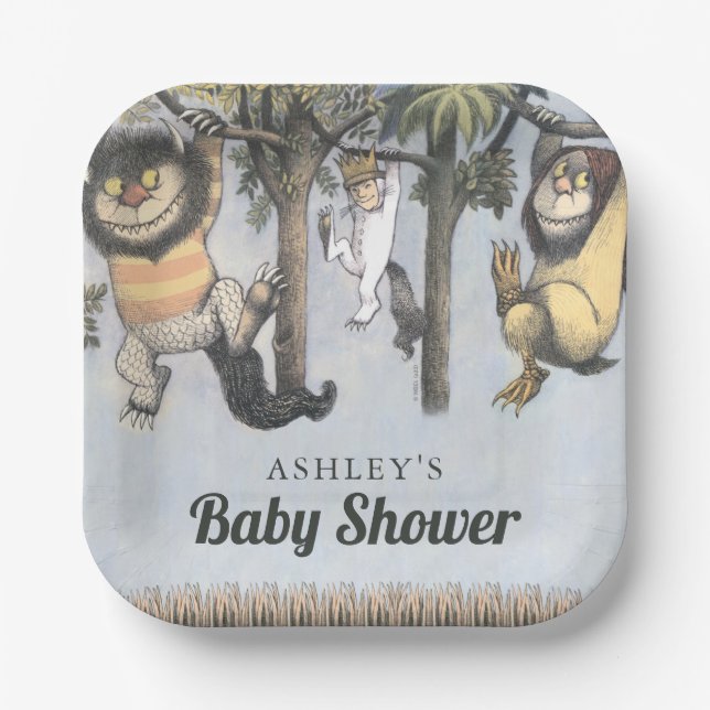 Where the Wild Things Are Baby Shower Paper Plates (Front)
