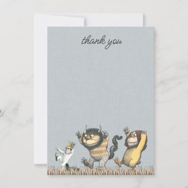 Where the Wild Things Are Baby Shower Thank You Card (Front)