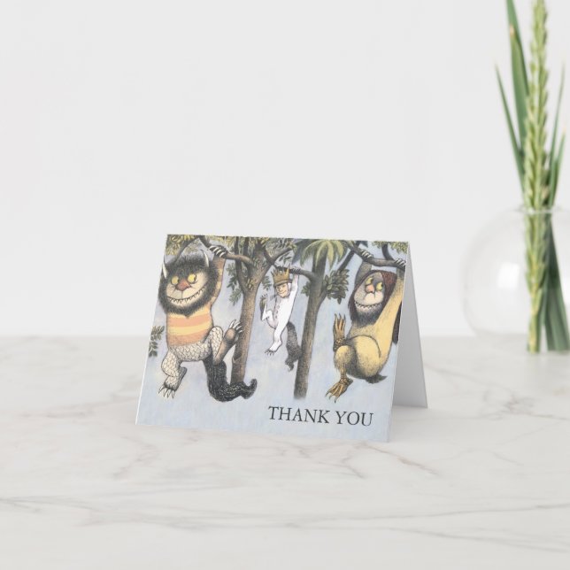Where the Wild Things Are Baby Shower Thank You Card (Front)