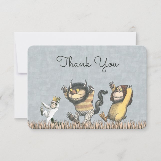 Where the Wild Things Are Baby Shower Thank You Invitation (Front)