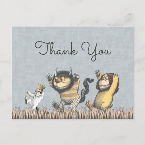 Where the Wild Things Are Baby Shower Thank You Postcard