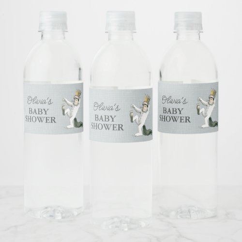 Where the Wild Things Are Baby Shower Water Bottle Label