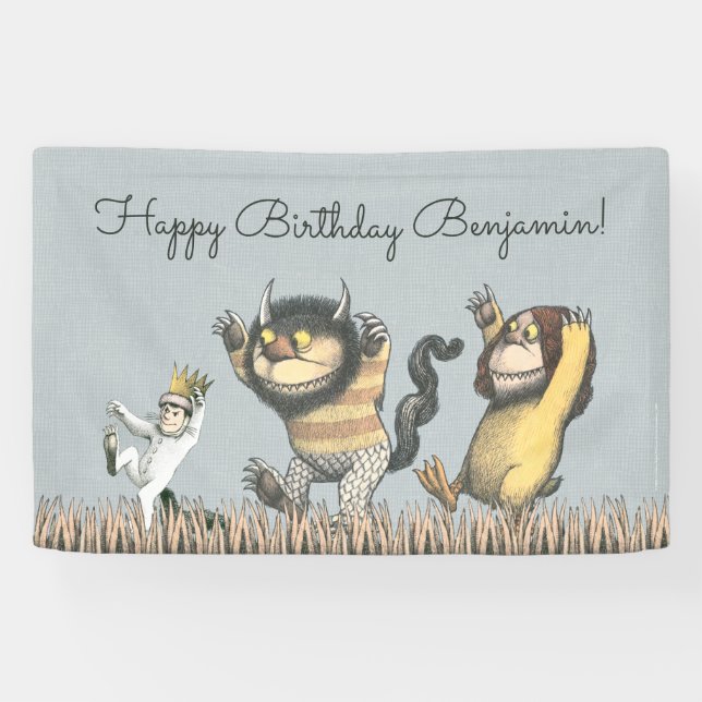 Where the Wild Things Are Birthday Banner (Horizontal)