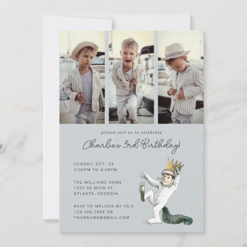 Where the Wild Things Are Birthday Photo Invitation