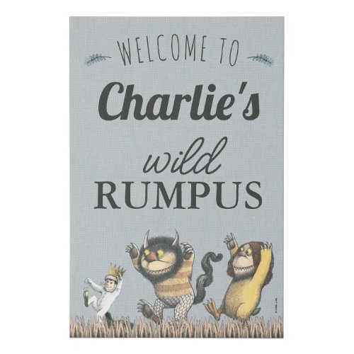 Where the Wild Things Are _ Birthday Welcome Faux Canvas Print