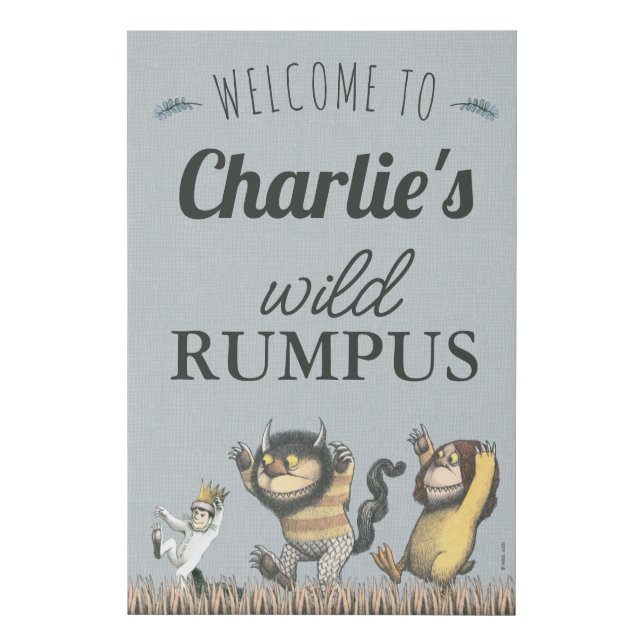 Where the Wild Things Are - Birthday Welcome Faux Canvas Print (Front)
