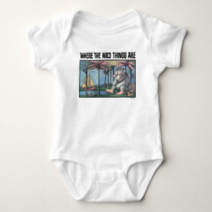 Where The Wild Things Are Book Cover Baby Bodysuit