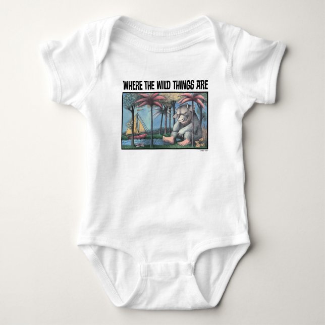 Where The Wild Things Are | Book Cover Baby Bodysuit (Front)