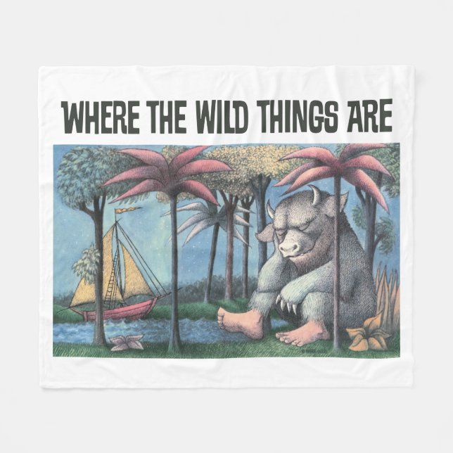 Where The Wild Things Are | Book Cover Fleece Blanket (Front (Horizontal))
