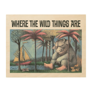 Where The Wild Things Are   Book Cover Wood Wall Art