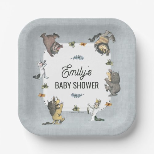 Where the Wild Things Are Character Baby Shower Paper Plates
