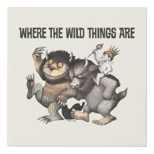 Where the Wild Things Are Characters Faux Canvas Print