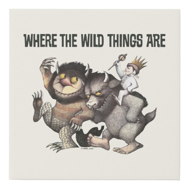 Where the Wild Things Are Characters Faux Canvas Print (Front)