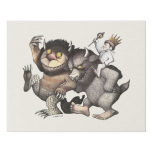 Where the Wild Things Are Characters Faux Canvas Print