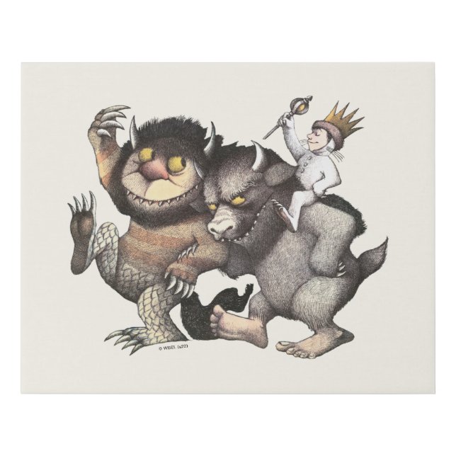 Where the Wild Things Are Characters Faux Canvas Print (Front)