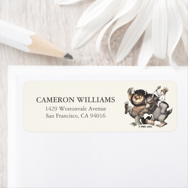 Where the Wild Things Are Characters Label (Insitu)