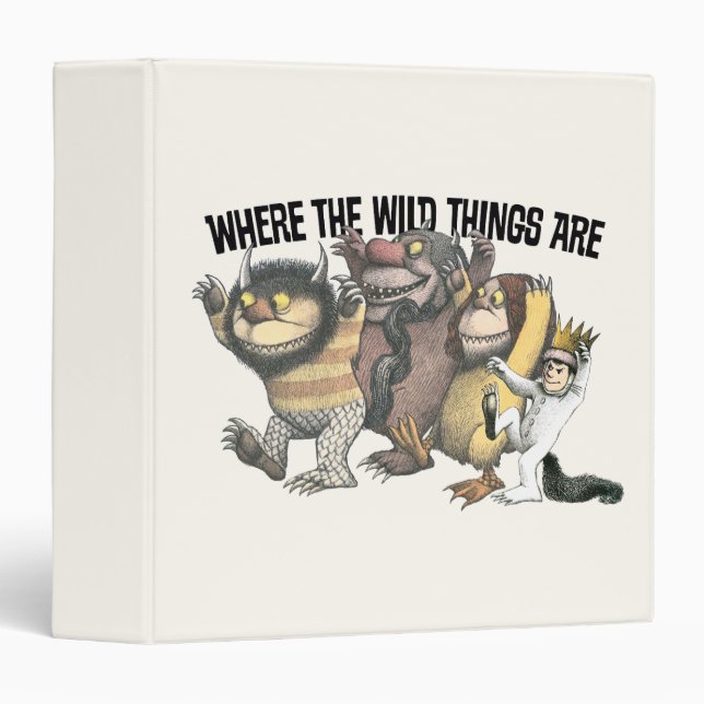 Where the Wild Things Are Characters & Logo 3 Ring Binder (Front/Spine)