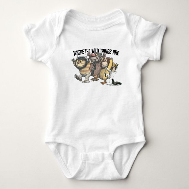 Where the Wild Things Are Characters & Logo Baby Bodysuit (Front)
