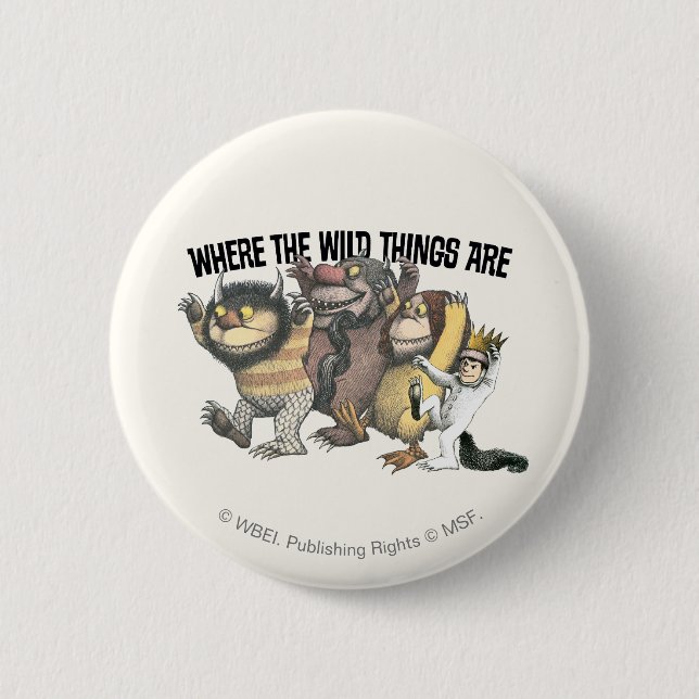 Where the Wild Things Are Characters & Logo Button (Front)