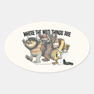 Where the Wild Things Are Characters & Logo Oval Sticker