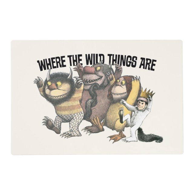 Where the Wild Things Are Characters & Logo Placemat (Front)